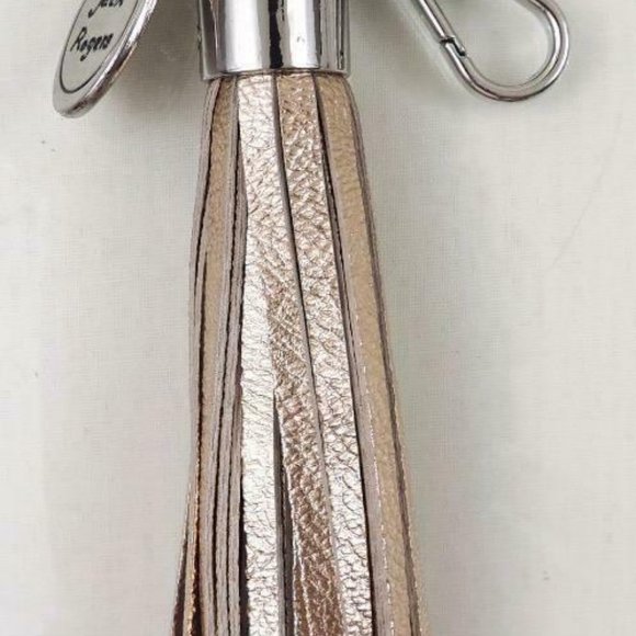 Jack Rogers Tassel Key Fob Key Chain Bag Purse Tassel Charm Rose Gold - Picture 3 of 5